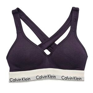 Calvin Klein Modern Cotton Padded Bralette in Nightshade size Small